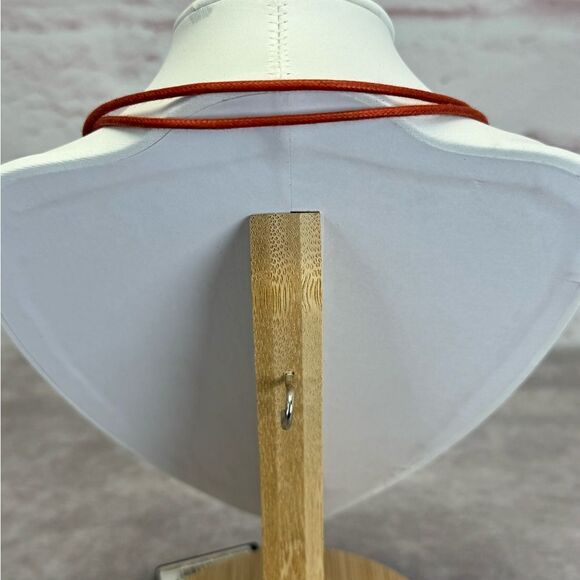 $625 Versace Unisex NWT Medusa Head Charm Cord Adjustable Necklace - Picture 7 of 9